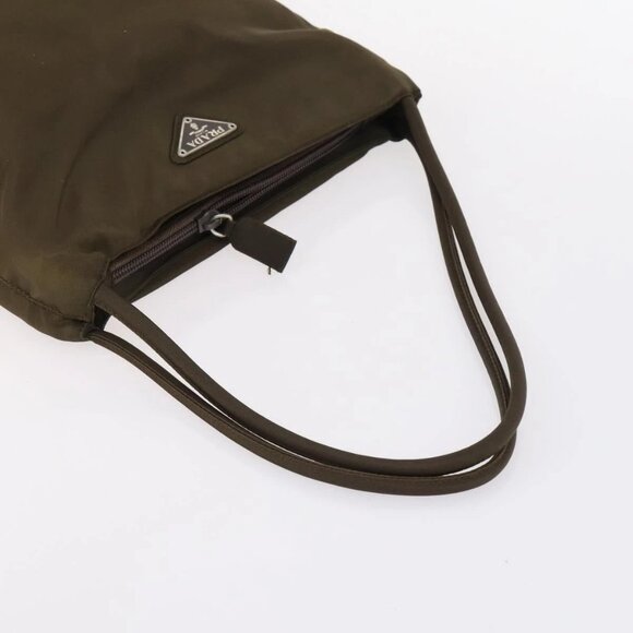 PRADA Hand Bag Nylon 2 Set Gray Brown Auth - Picture 5 of 16